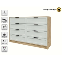 Kомод Тренд КТ-К157 (Дуб золотой ЛДСП/ Грэй ЛМДФ) Ш1565 В1020 Г451